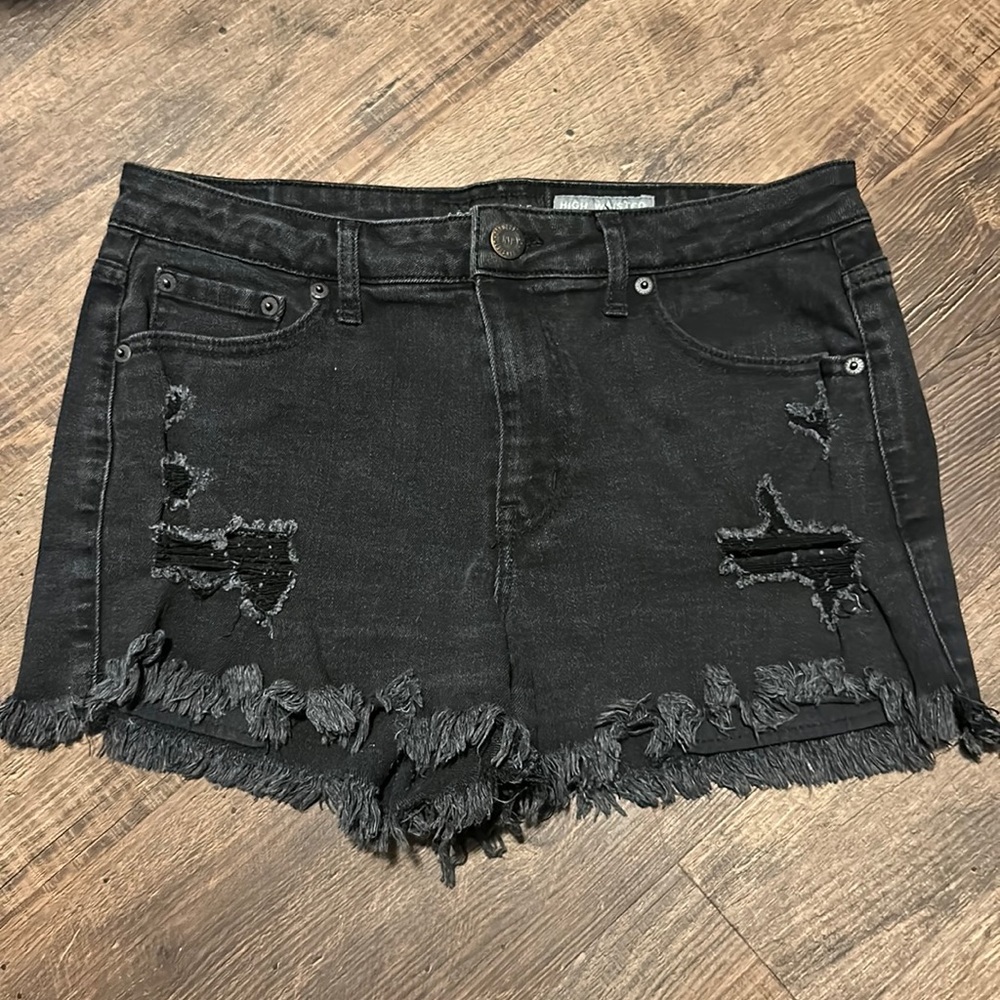 Aeropostale Black Denim Shorts